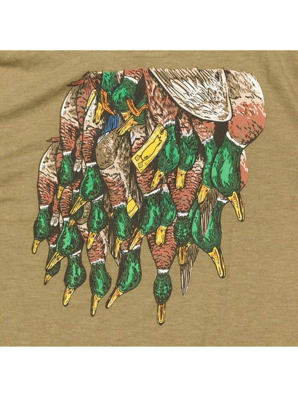Dive Bomb Industries T-Shirt Men's M Greenish Brown Mallards Print